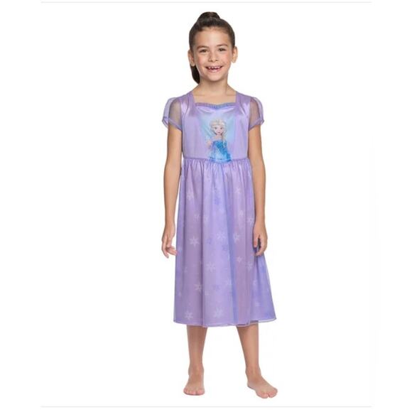 Disney Other - Disney Girl’s Frozen Elsa Fantasy Gown Blue Purple Size 6X NWT